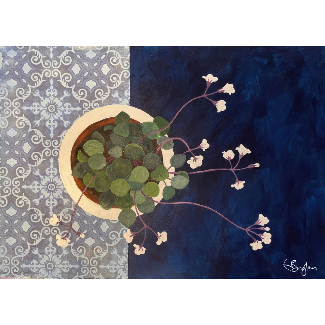 Into the Blue | Floral Still Life | Canvas Print