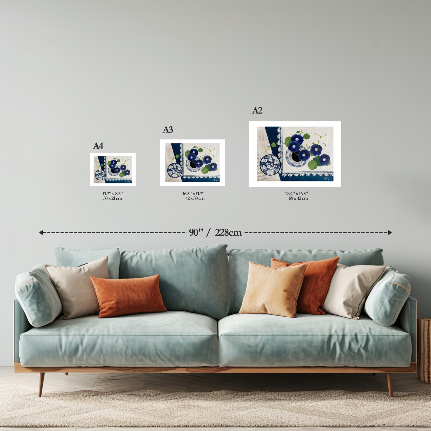 Blue Harmony | Floral Still Life | Fine Art Print