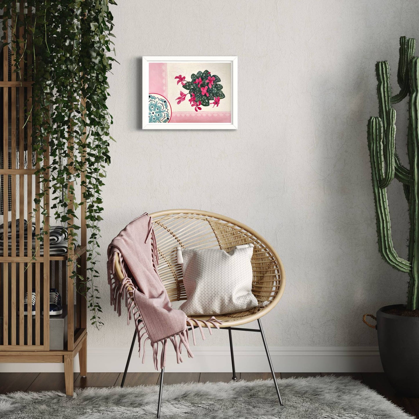 Blush | Floral Still Life | Mixed Media Original Artwork