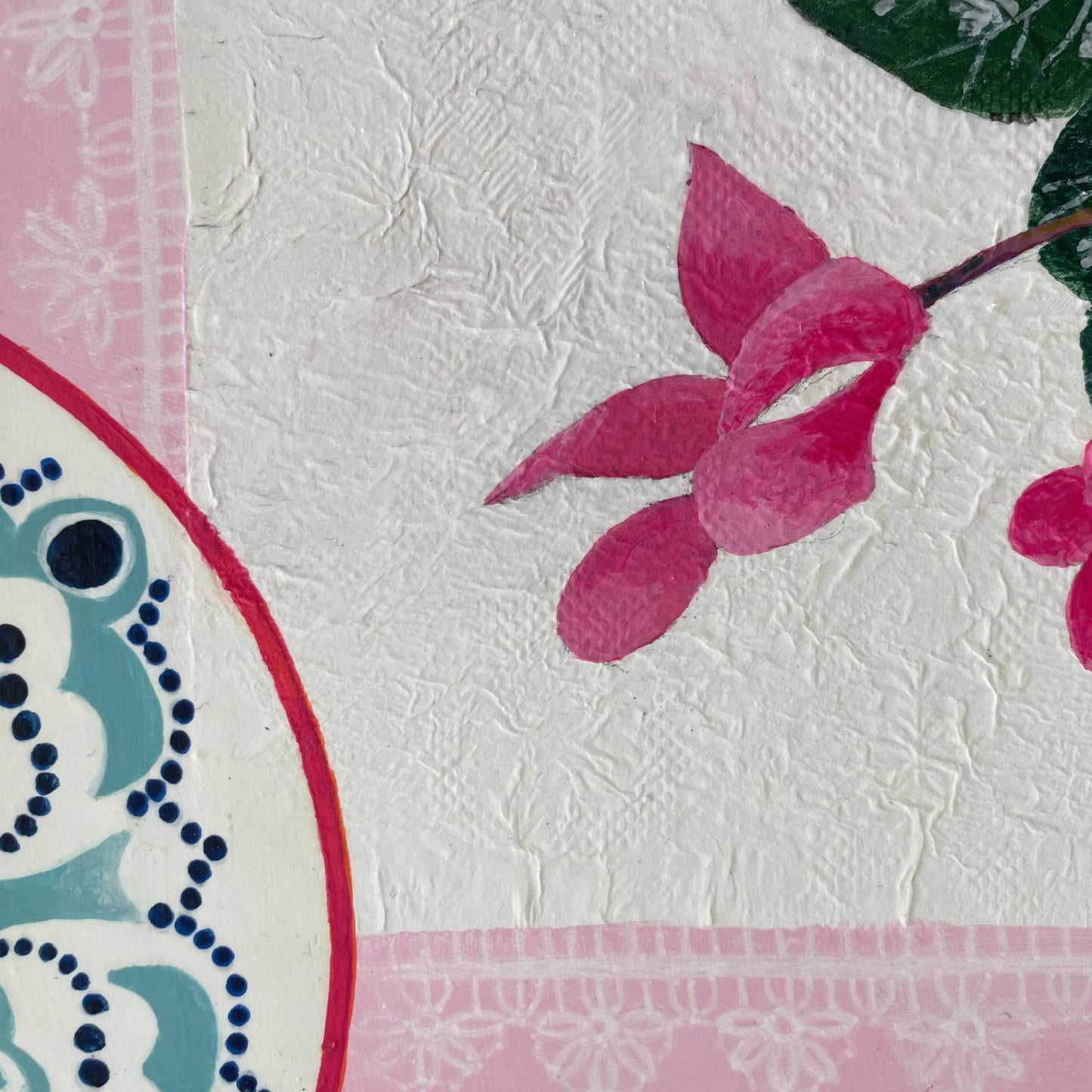 Blush | Floral Still Life | Mixed Media Original Artwork