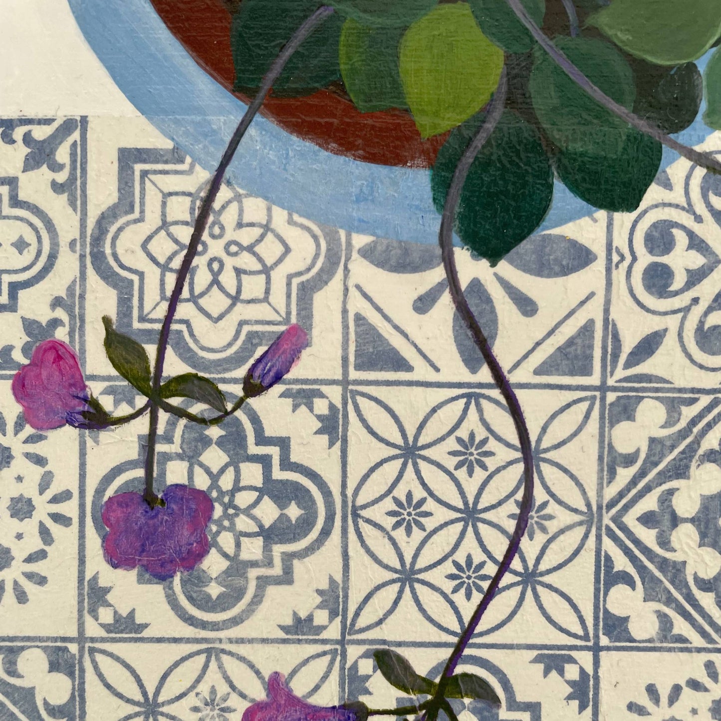 Cacti and Succulents | Floral Still Life | Mixed Media Original Artwork