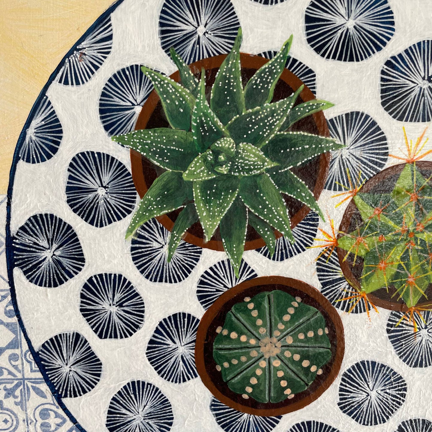 Cacti and Succulents | Floral Still Life | Mixed Media Original Artwork