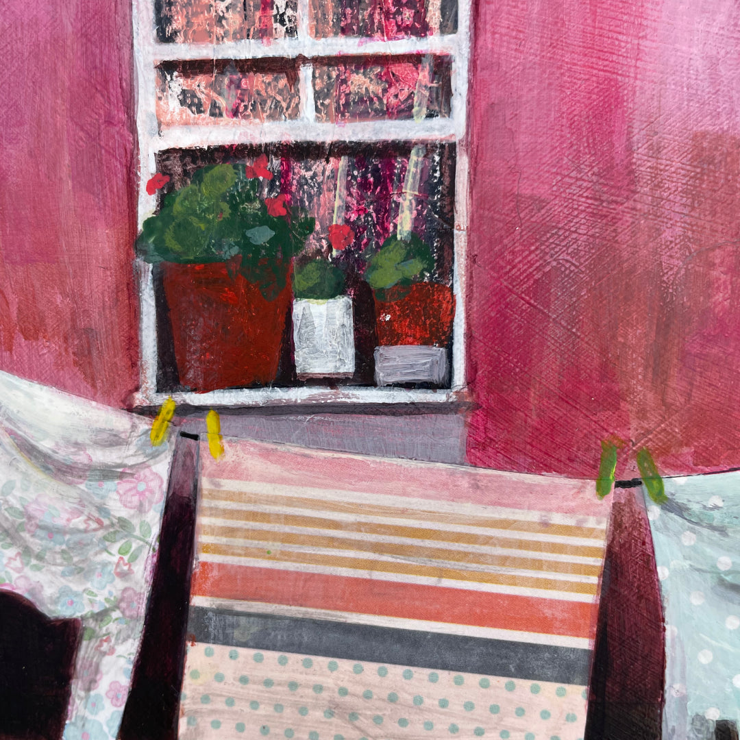 Window on the Street, Balat | Istanbul Series | Original Mixed Media Artwork