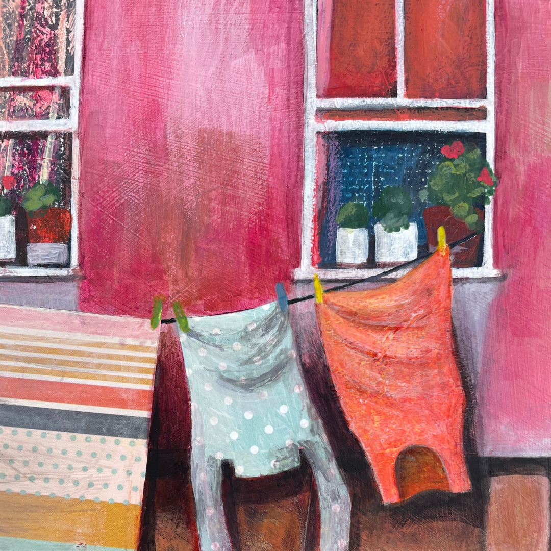 Window on the Street, Balat | Istanbul Series | Original Mixed Media Artwork