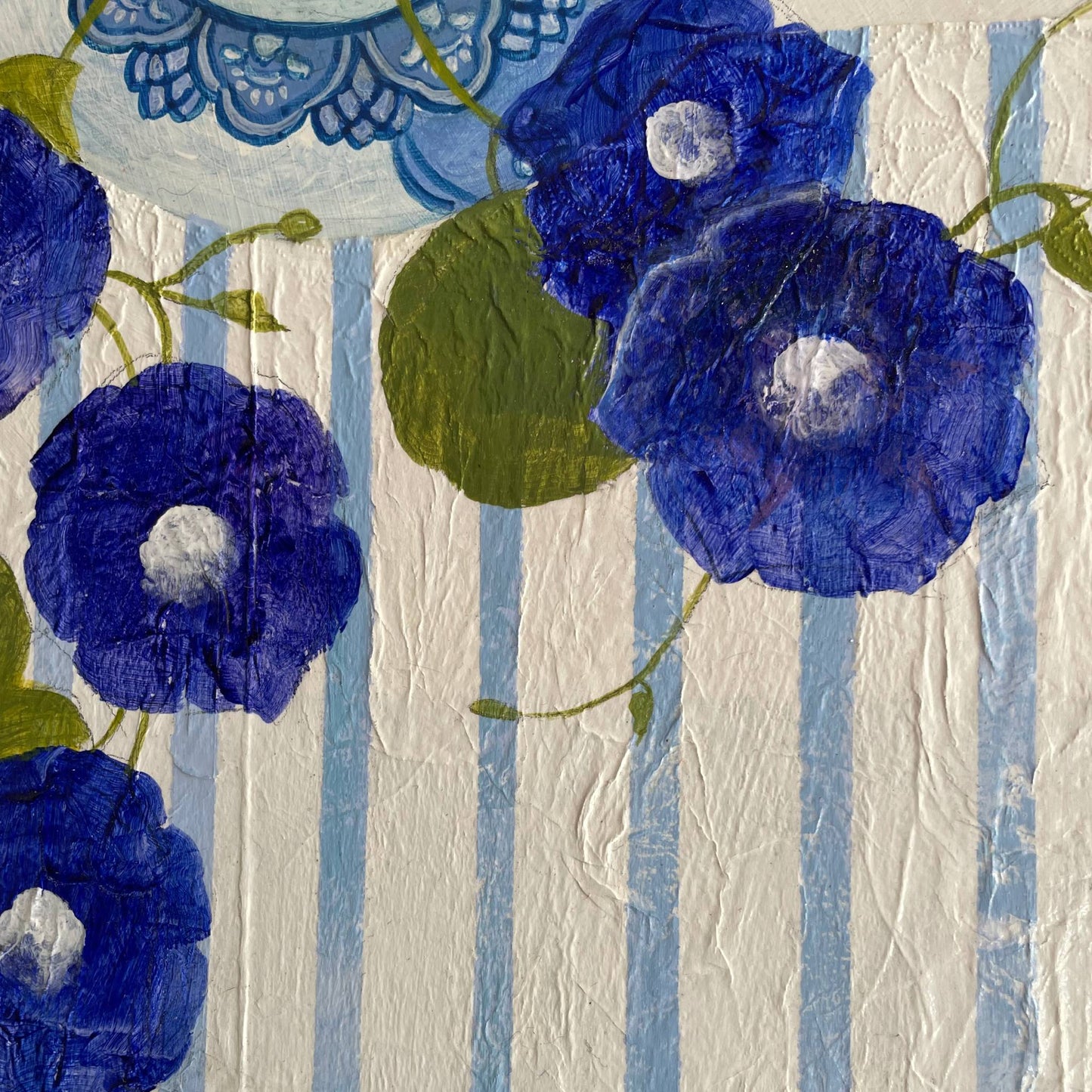 Moroccan Bowl | Floral Still Life | Mixed Media Original Artwork