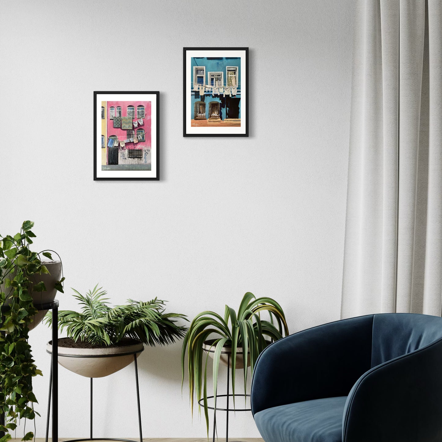 Balat Set | Two A3 Limited Edition Fine Art Prints | Black Frame