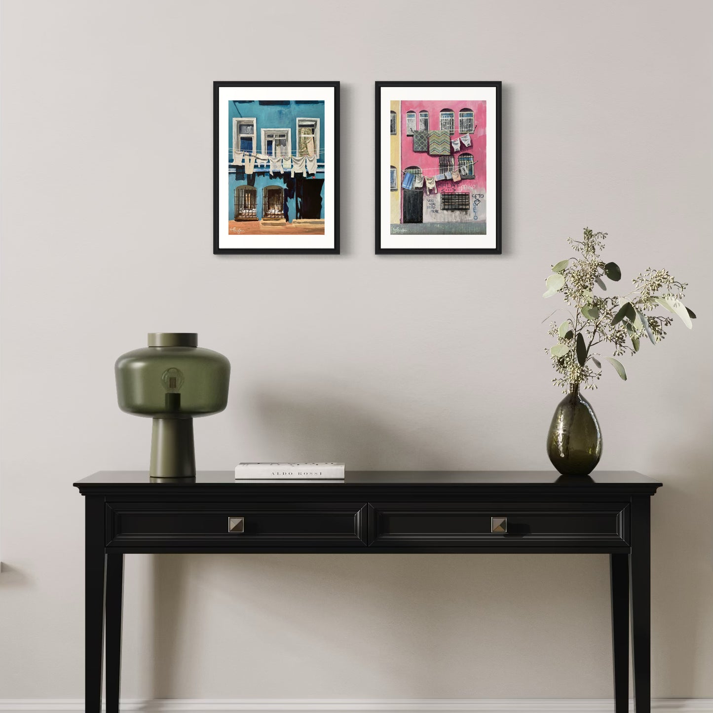 Balat Set | Two A3 Limited Edition Fine Art Prints | Black Frame