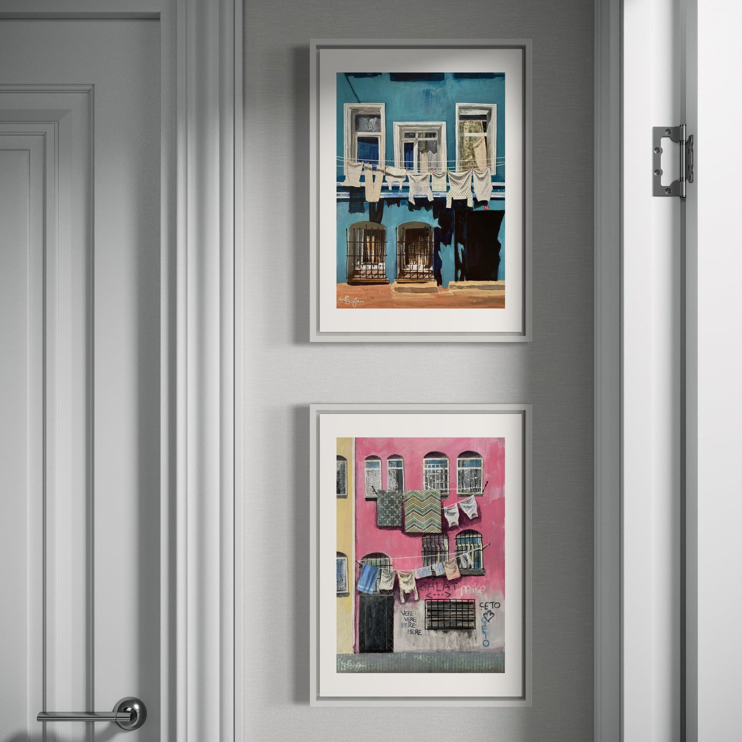 Balat Set | Two A3 Limited Edition Fine Art Prints | White Frame