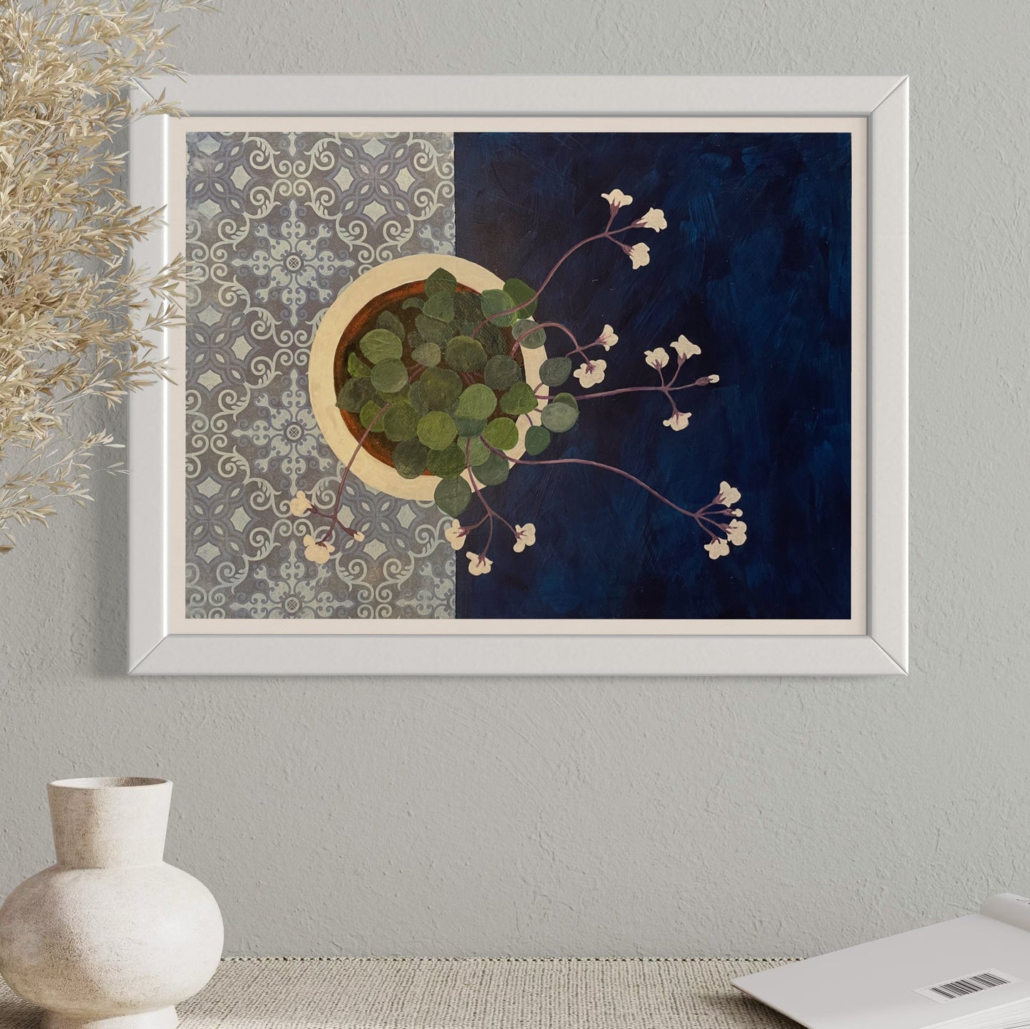 Into the Blue | Floral Still Life | Mixed Media Original Artwork
