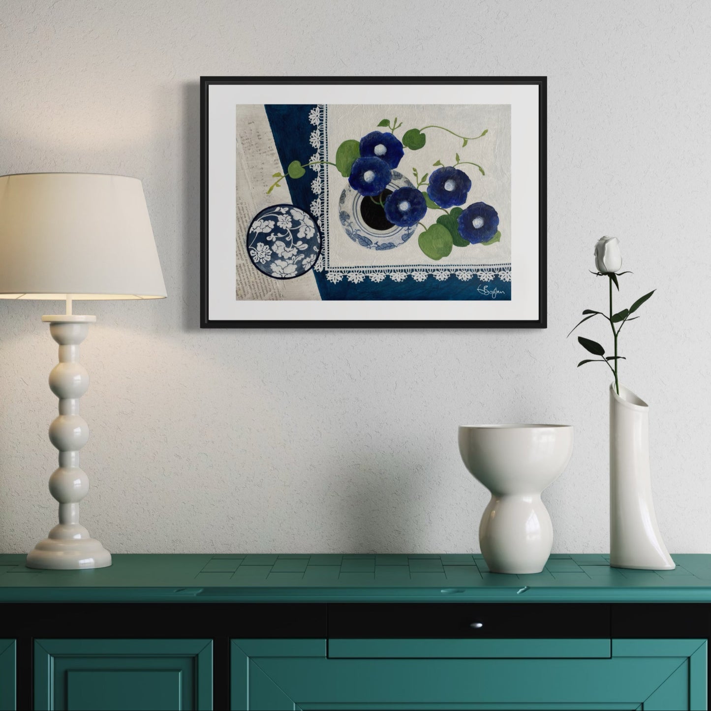 Blue Harmony | Floral Still Life | Fine Art Print