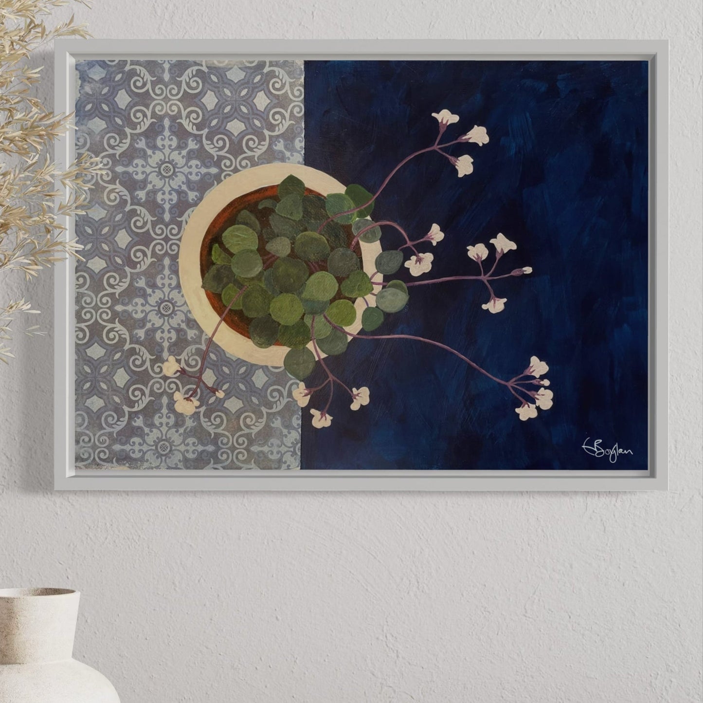 Into the Blue | Floral Still Life | Canvas Print