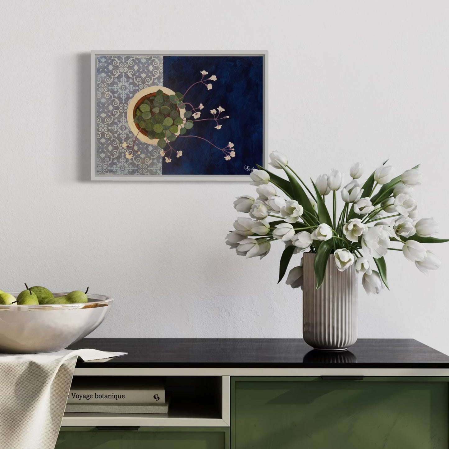 Into the Blue | Floral Still Life | Canvas Print