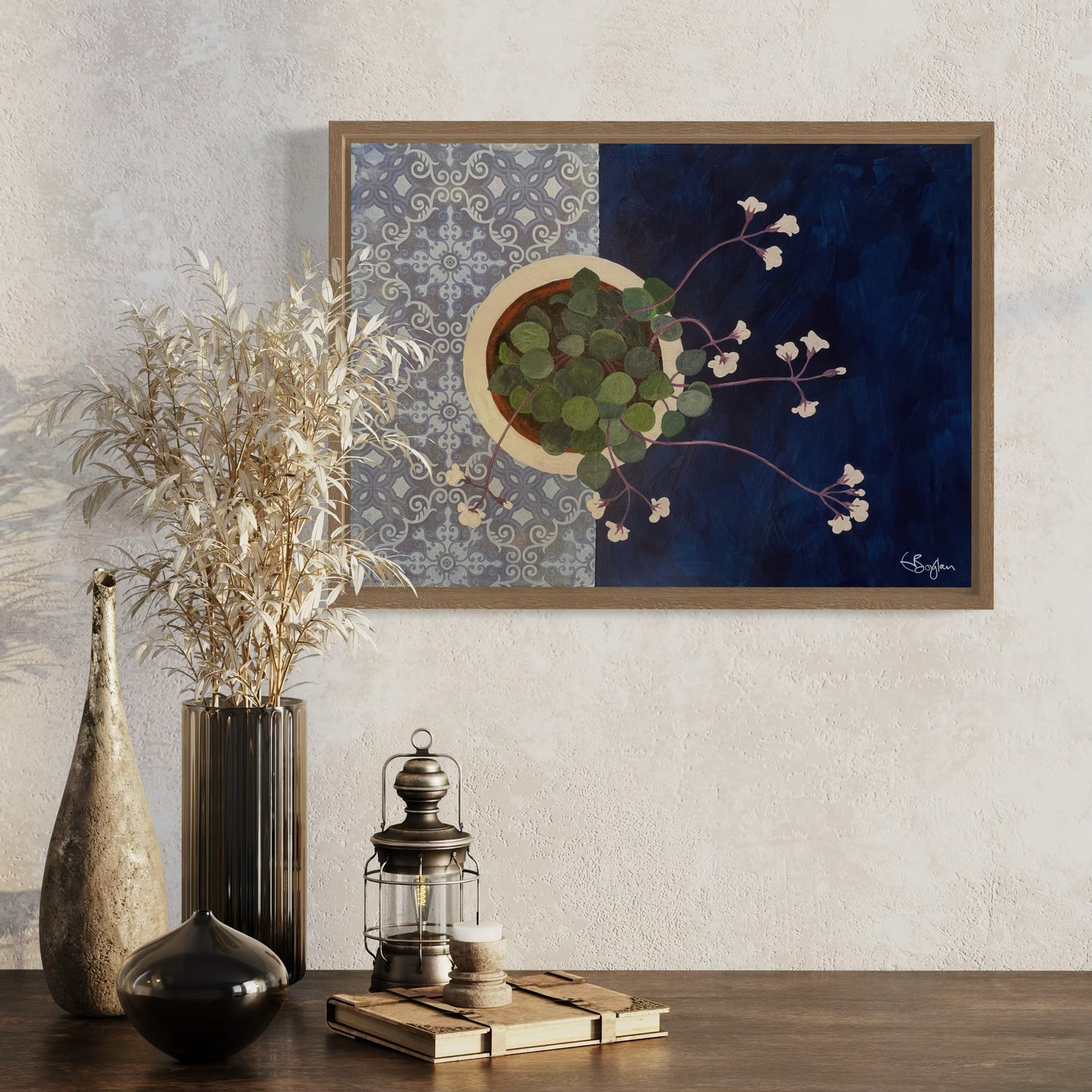 Into the Blue | Floral Still Life | Canvas Print