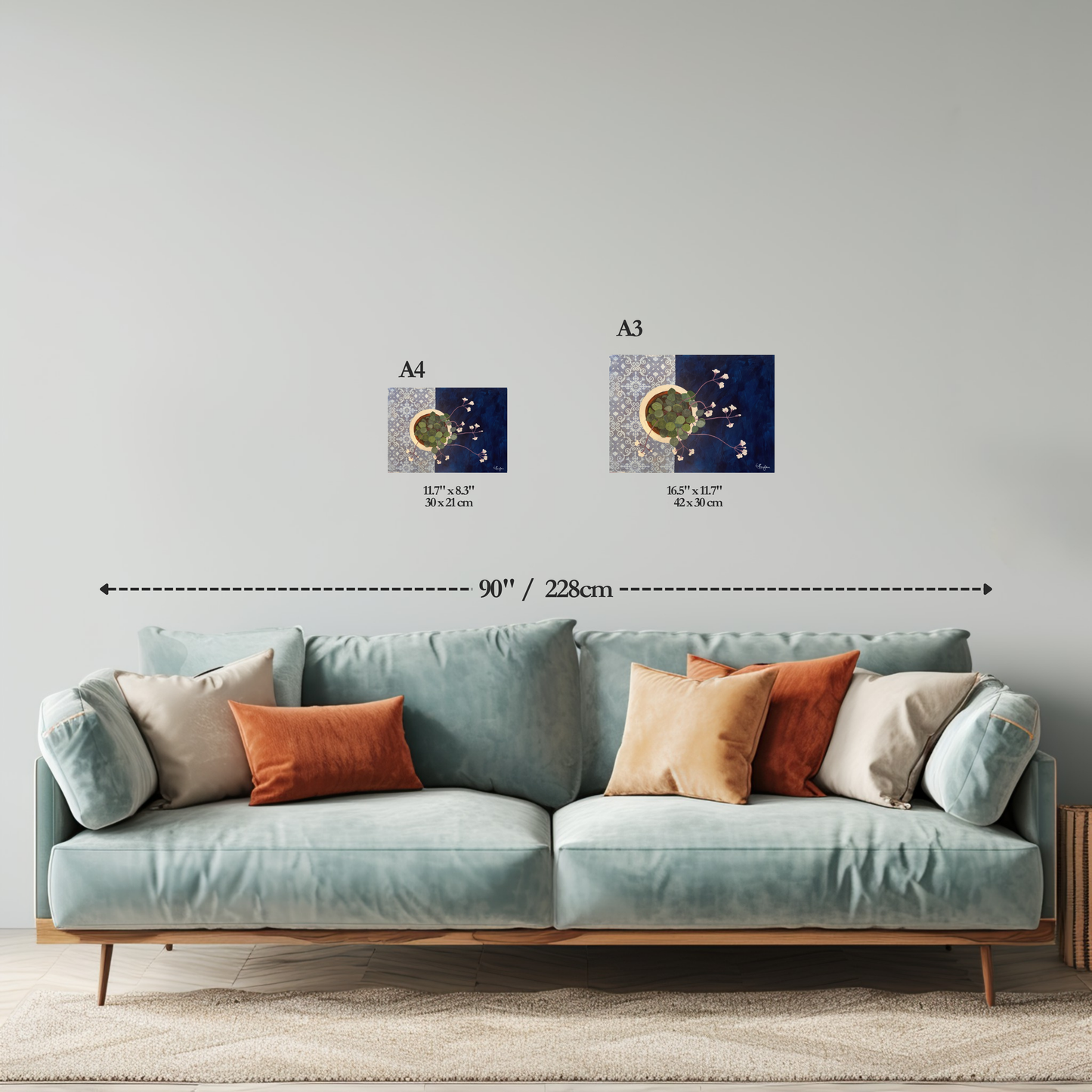 Into the Blue | Floral Still Life | Canvas Print