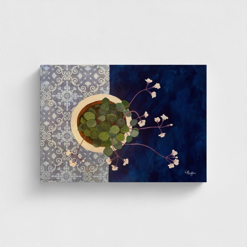Into the Blue | Floral Still Life | Canvas Print
