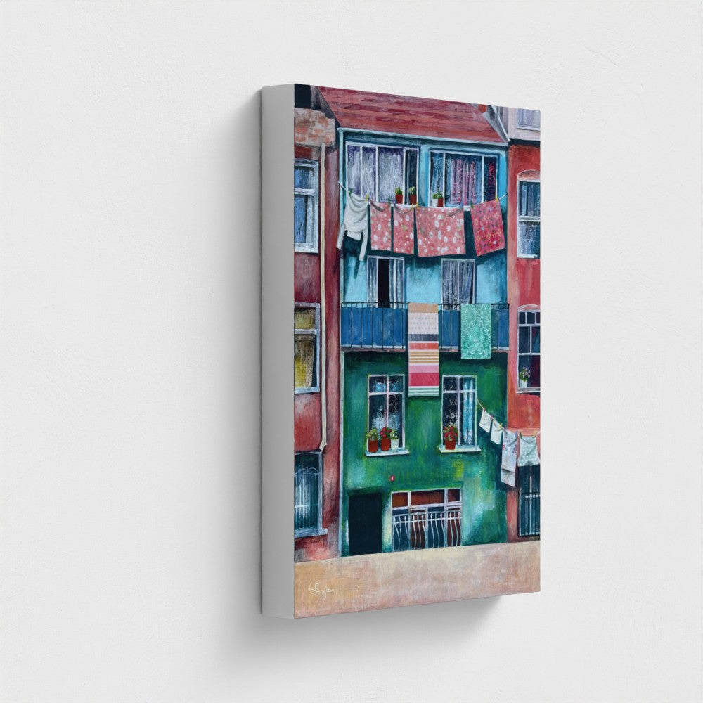 Laundry Day in Balat | Istanbul Series | Canvas Print