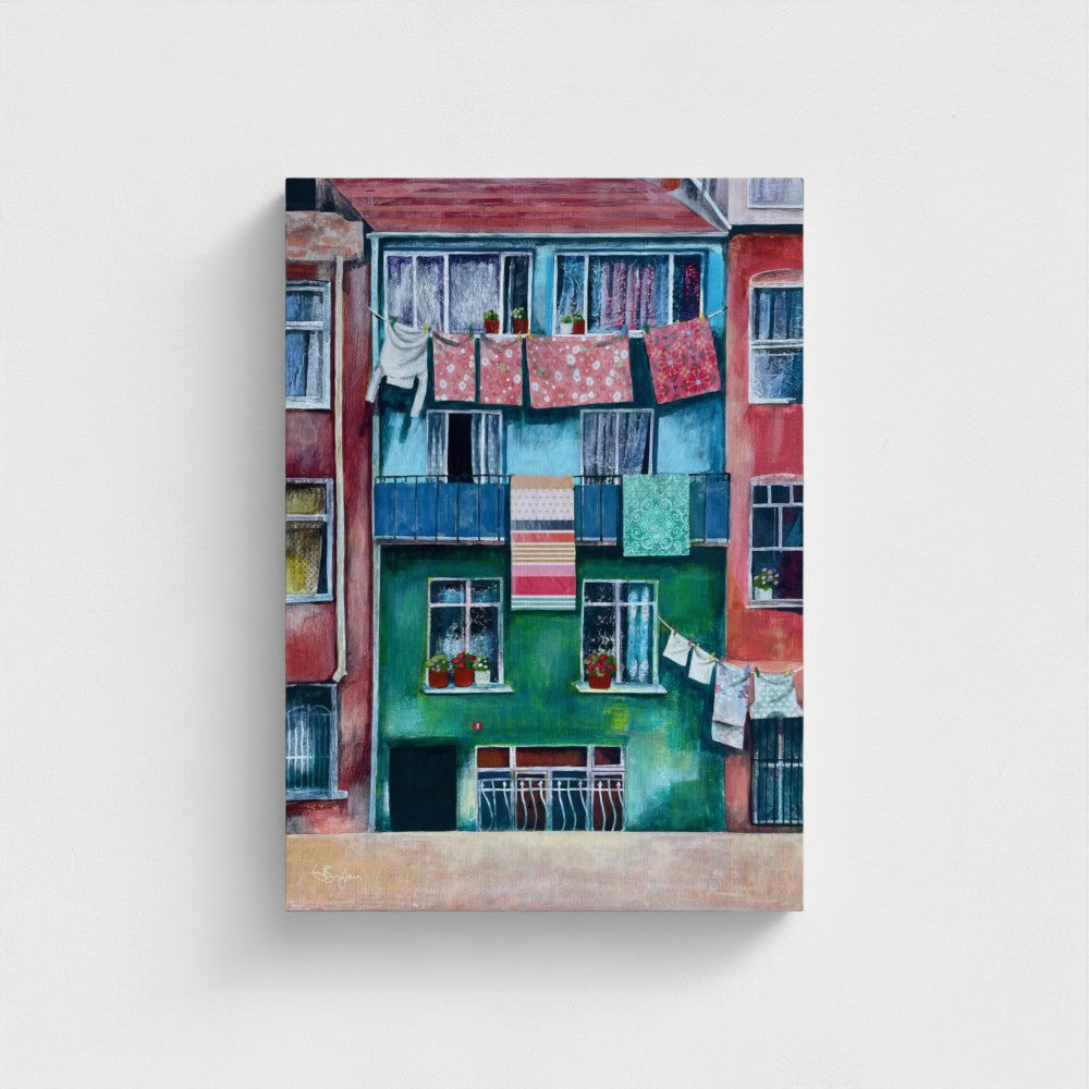 Laundry Day in Balat | Istanbul Series | Canvas Print
