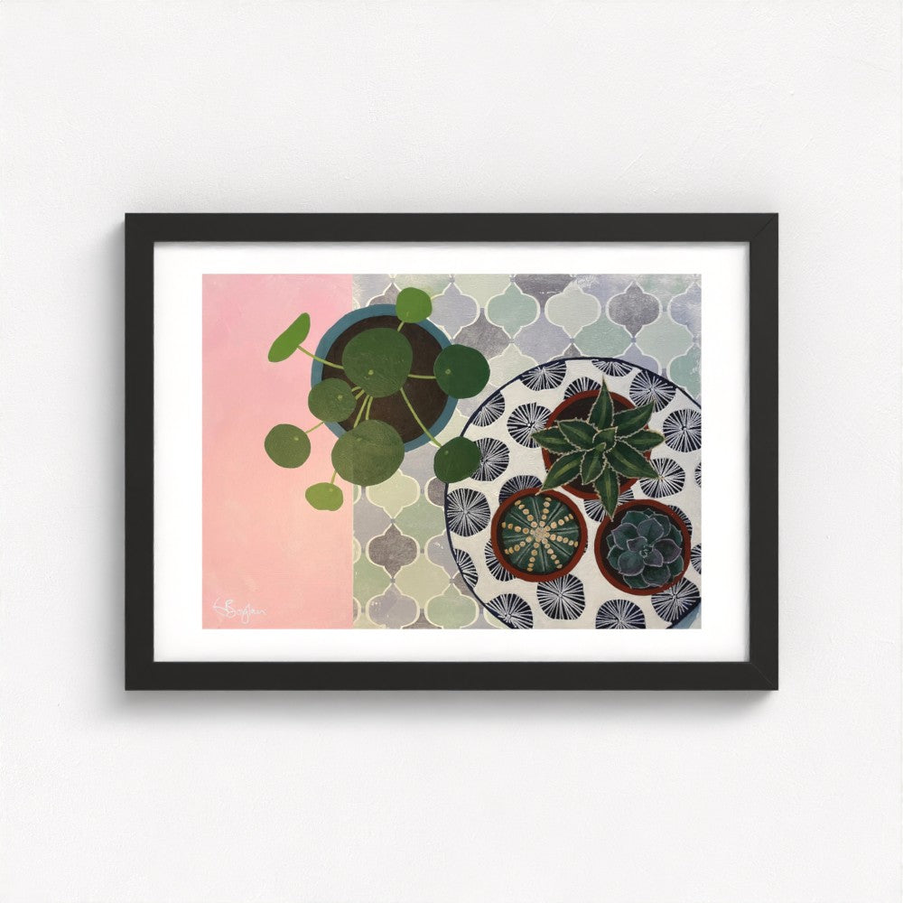 Floral Still Life Set | Four A3 Fine Art Prints | Black Frame