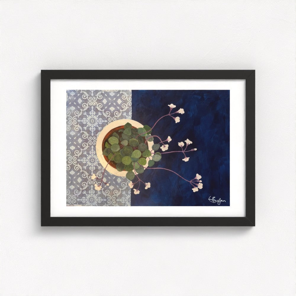 Floral Still Life Set | Four A3 Fine Art Prints | Black Frame