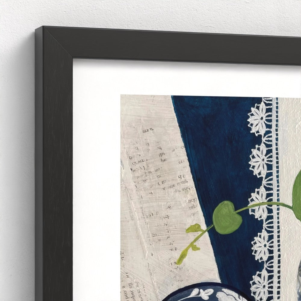 Floral Still Life Set | Four A3 Fine Art Prints | Black Frame