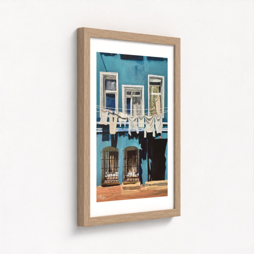 Balat Set | Two A3 Limited Edition Fine Art Prints | Natural Wood Frame