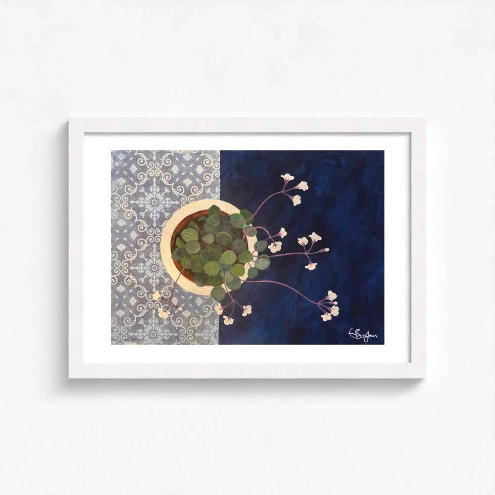 Floral Still Life Set | Four A3 Fine Art Prints | White Frame