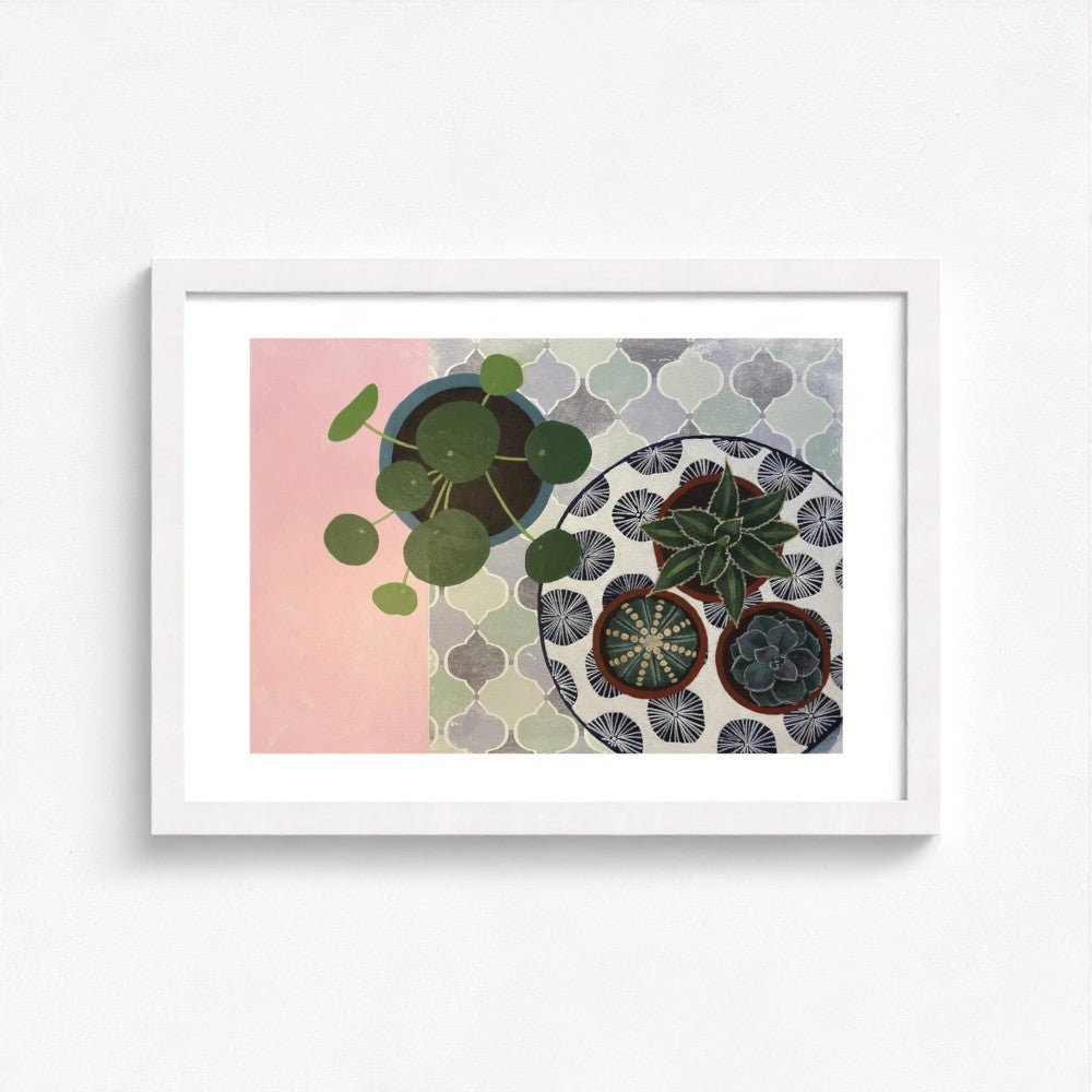 Floral Still Life Set | Four A3 Fine Art Prints | White Frame
