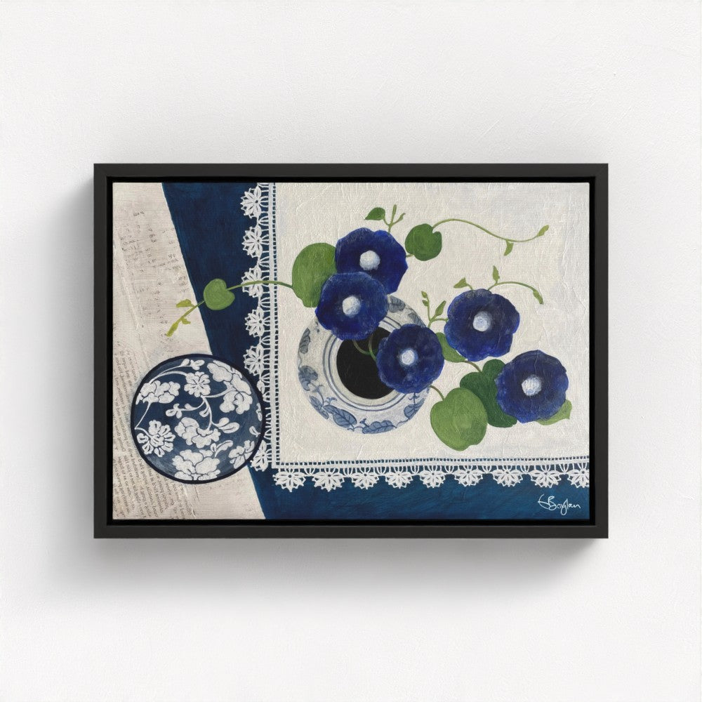 Blue Harmony | Floral Still Life | Canvas Print
