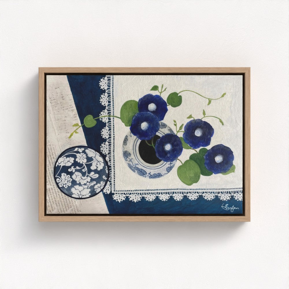 Blue Harmony | Floral Still Life | Canvas Print