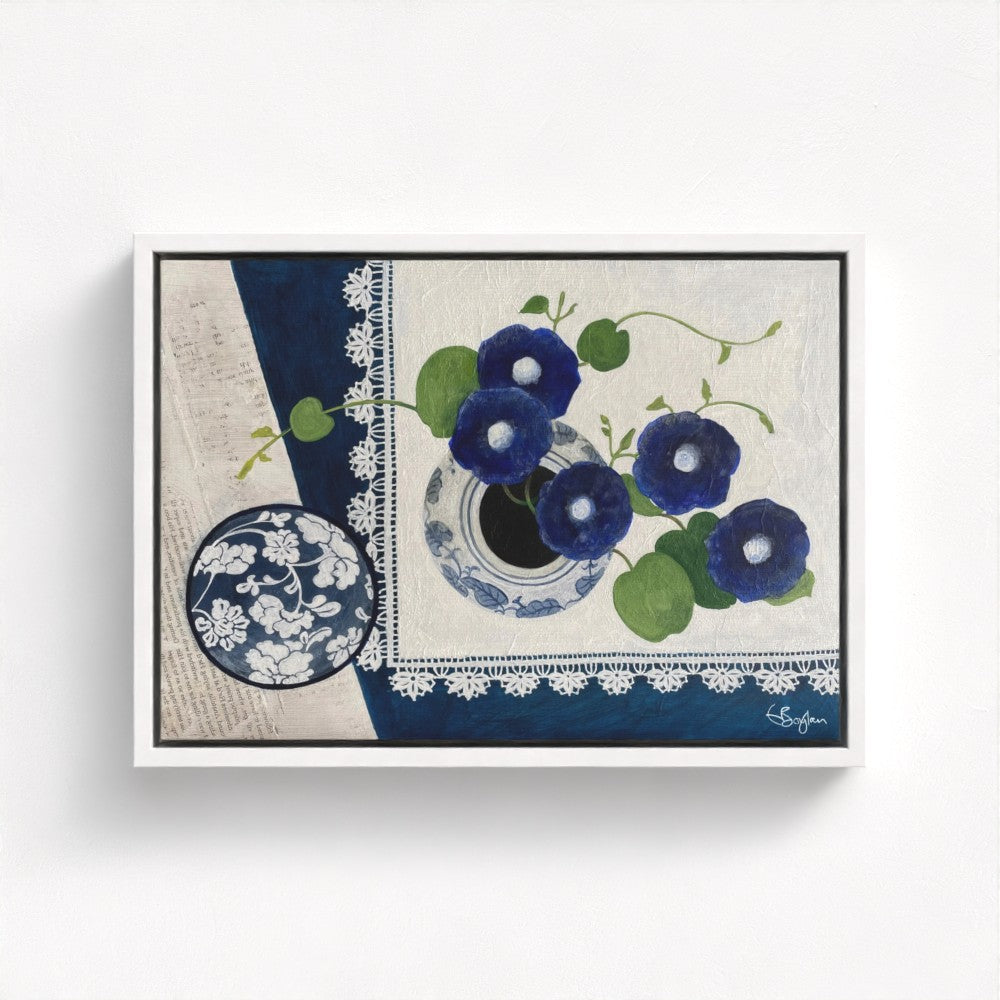 Blue Harmony | Floral Still Life | Canvas Print