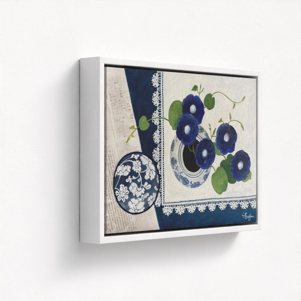 Blue Harmony | Floral Still Life | Canvas Print