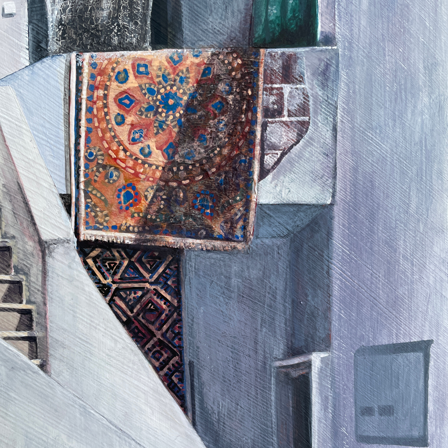 Quiet Backstreet | Bodrum Series | Mixed Media Original Artwork
