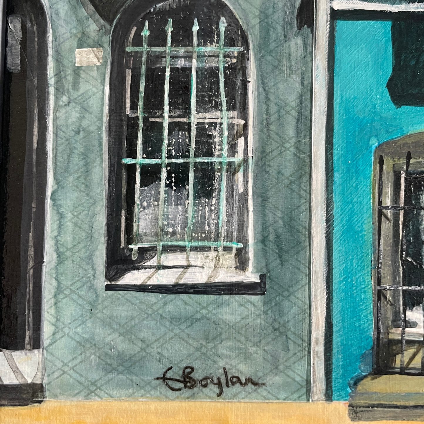 Sunlight and Shadows, Balat | Istanbul Series | Mixed-media Original Artwork