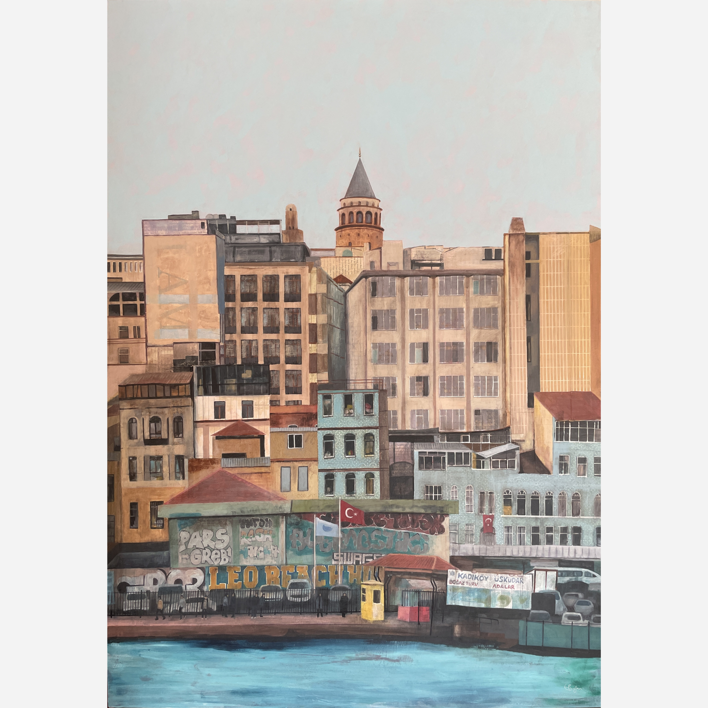 Karaköy View | Istanbul Series | Original Mixed Media Artwork