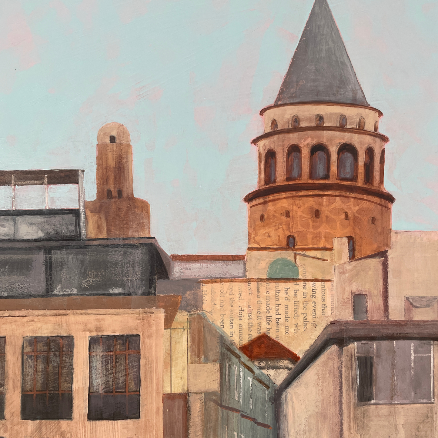 Karaköy View | Istanbul Series | Original Mixed Media Artwork