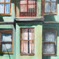 Patchwork Houses, Balat | Istanbul Series | Mixed Media Original Artwork
