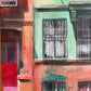 Patchwork Houses, Balat | Istanbul Series | Mixed Media Original Artwork