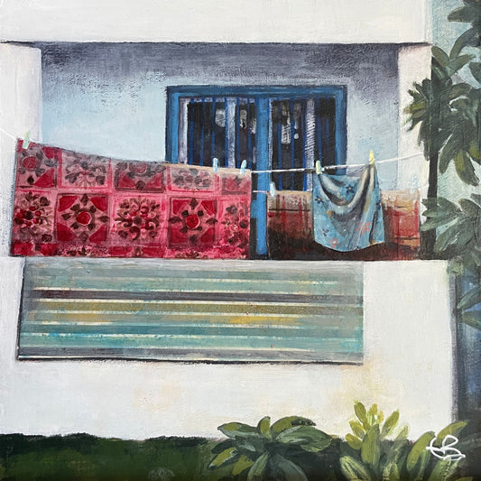 The Striped Rug | Bodrum Series | Mini Original Artwork