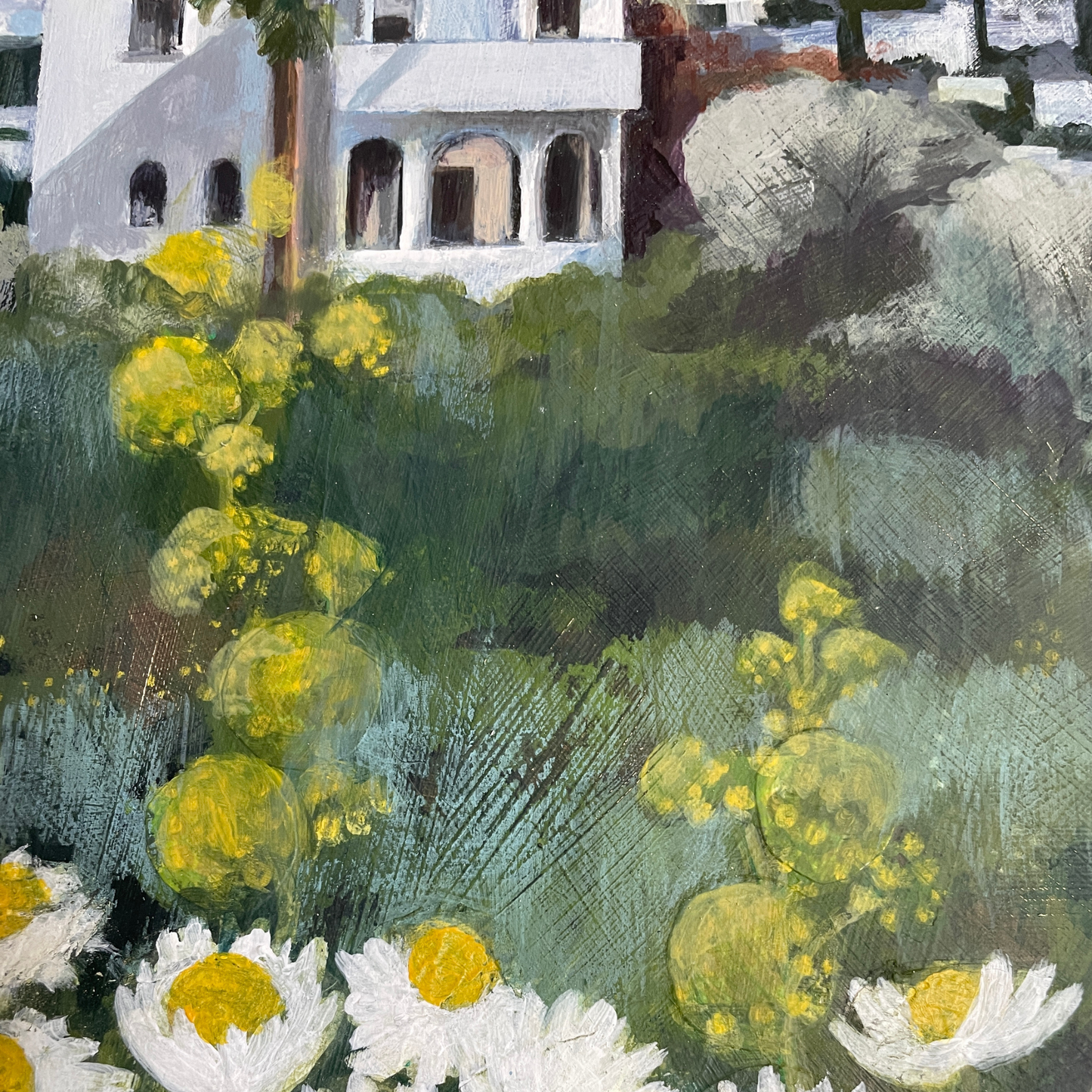 Chamomile Spring | Bodrum Series | Mixed Media Original Landscape