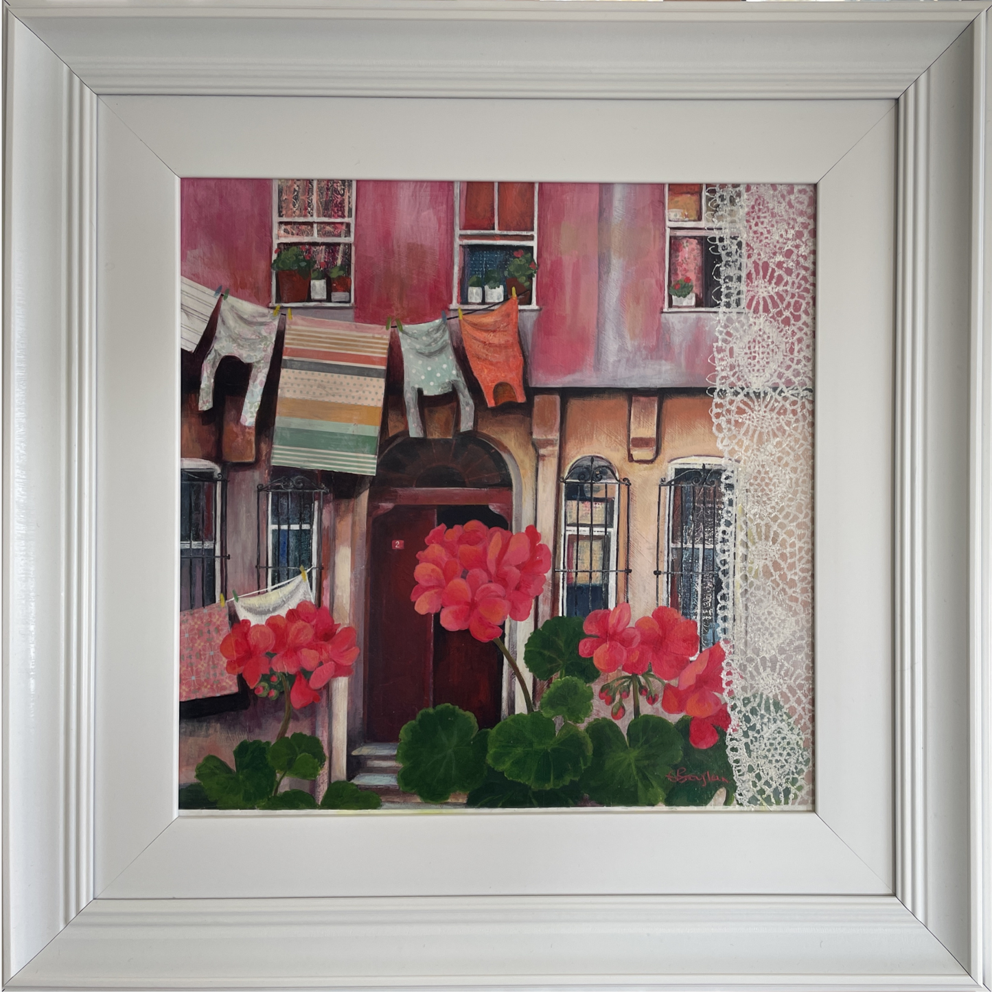 Window on the Street, Balat | Istanbul Series | Original Mixed Media Artwork