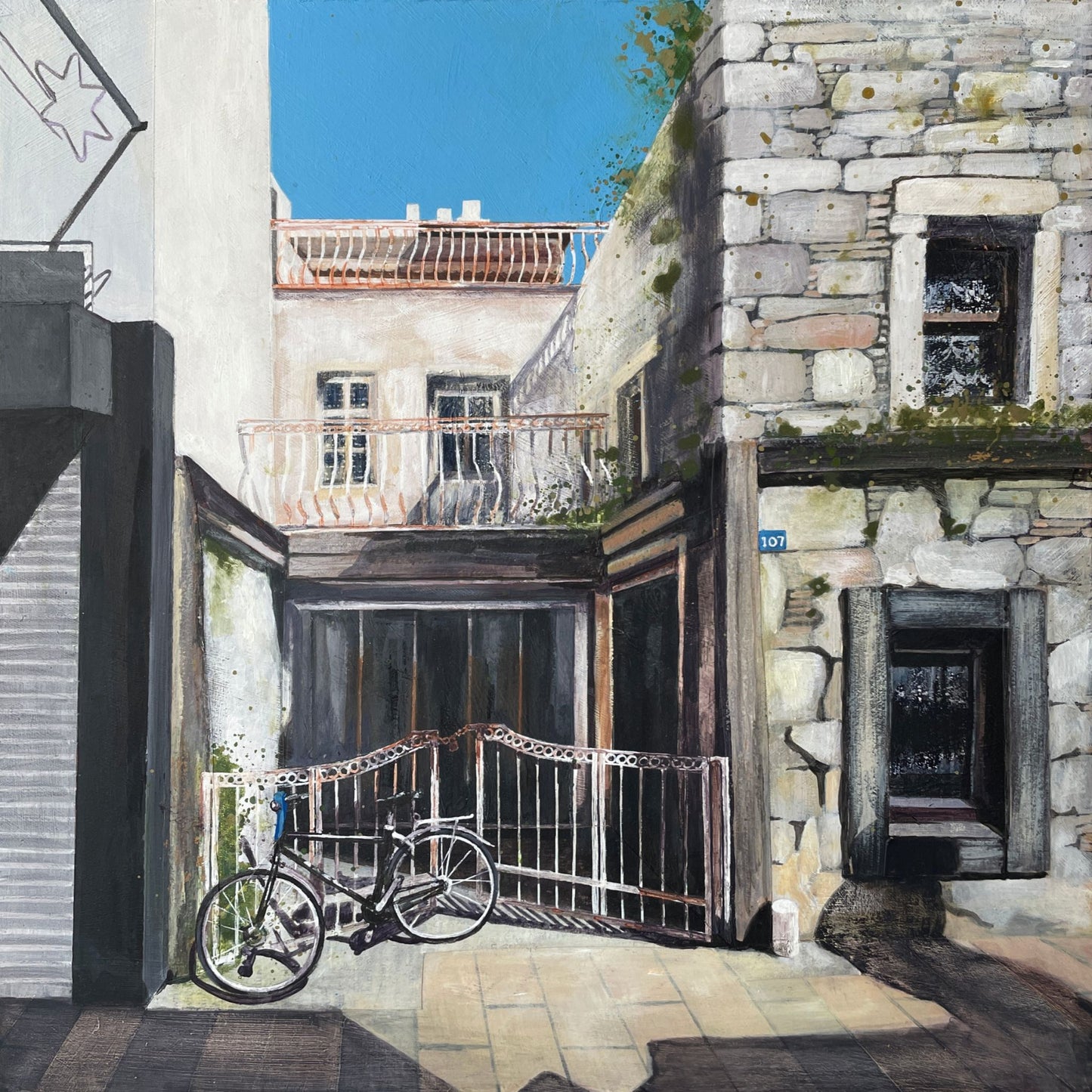 Silent House | Bodrum Series | Mixed Media Original Artwork