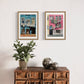 Balat Set | Two A3 Limited Edition Fine Art Prints | Natural Wood Frame