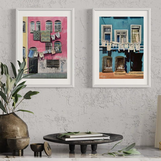 Balat Set | Two A3 Limited Edition Fine Art Prints | White Frame