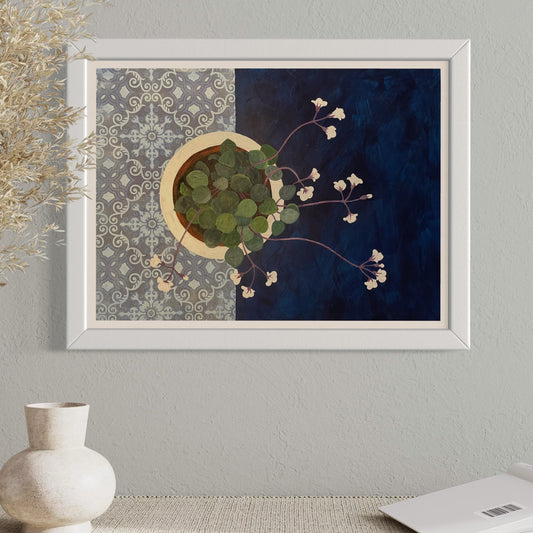 Into the Blue | Floral Still Life | Mixed Media Original Artwork