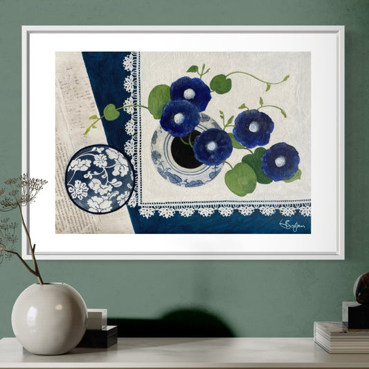 Blue Harmony | Floral Still Life | Fine Art Print