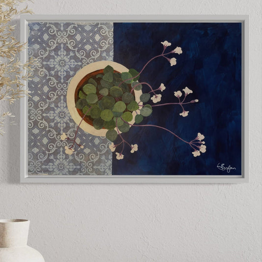 Into the Blue | Floral Still Life | Canvas Print