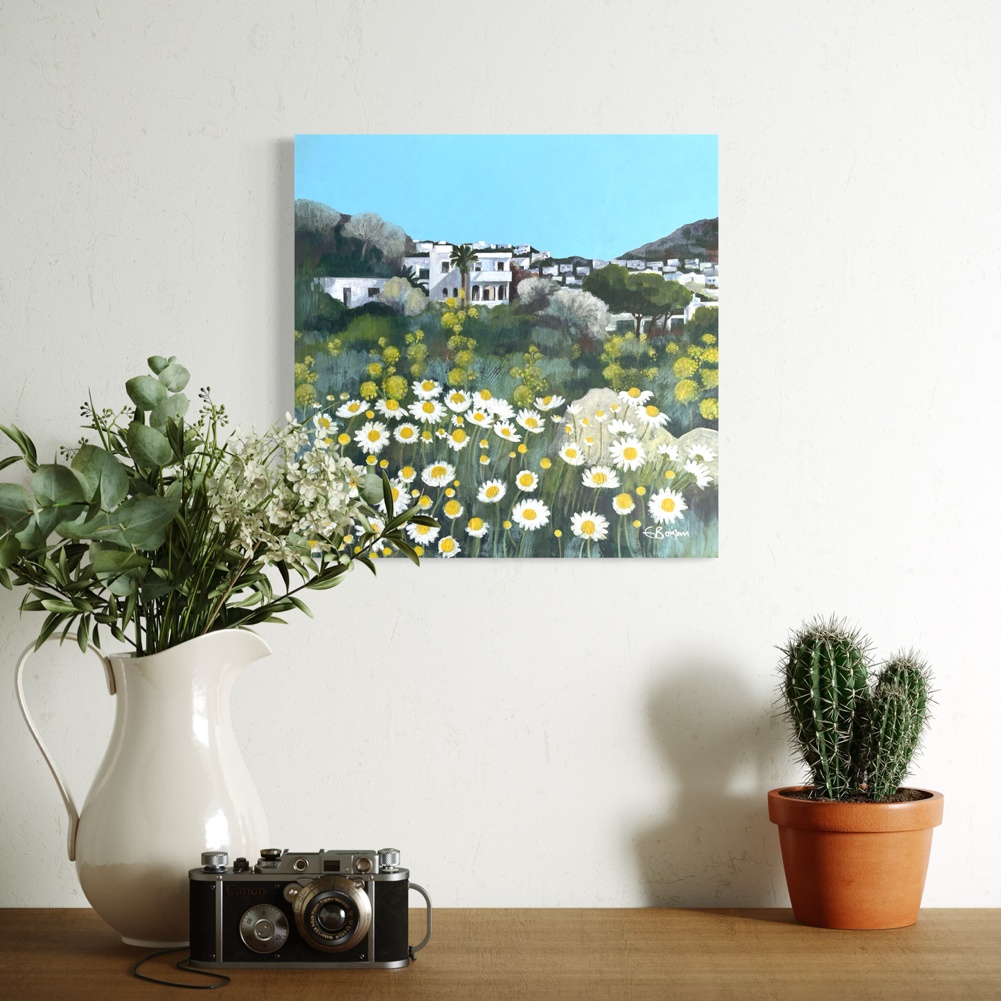 Chamomile Spring | Bodrum Series | Mixed Media Original Landscape