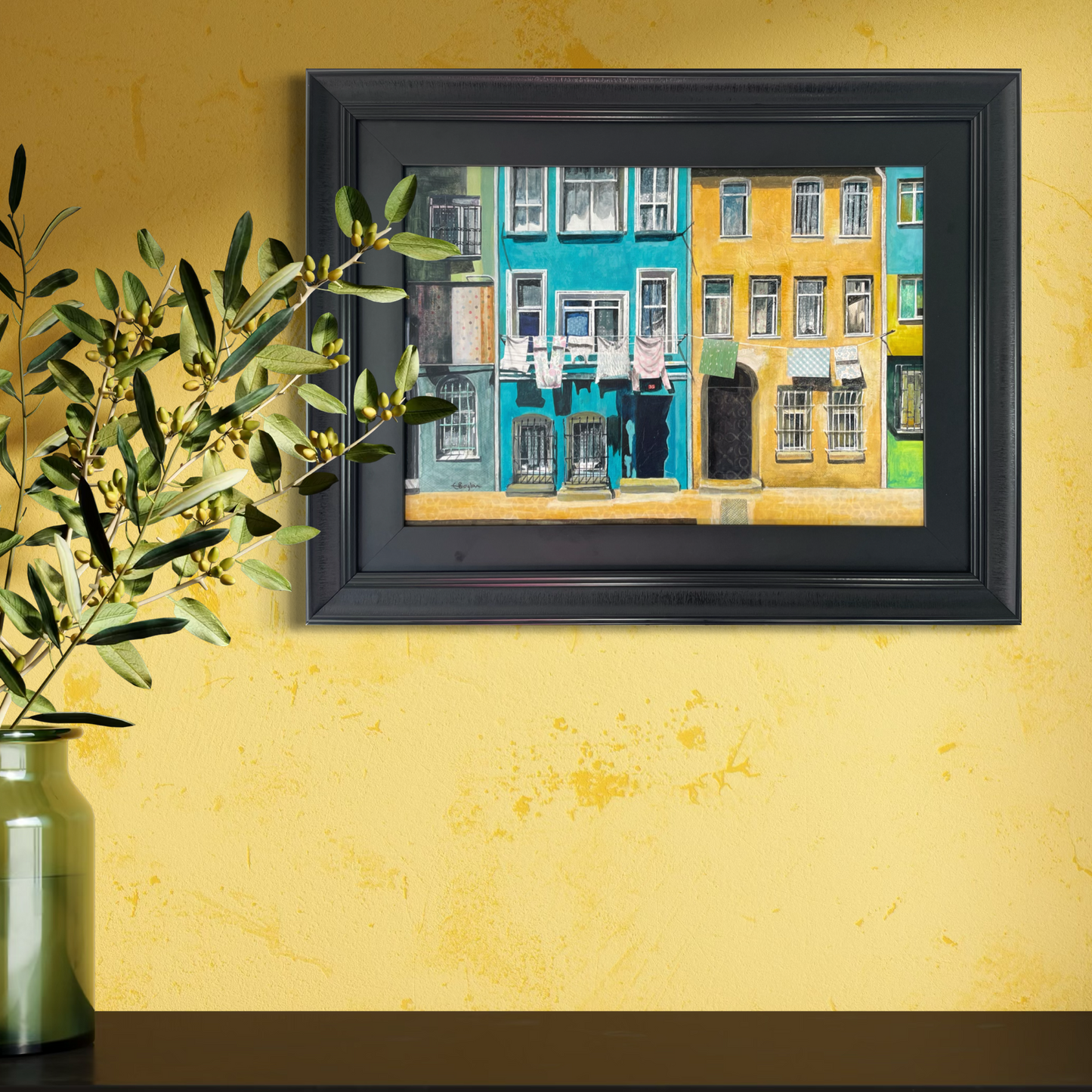 Sunlight and Shadows, Balat | Istanbul Series | Mixed-media Original Artwork