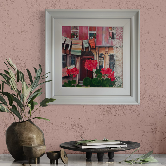 Window on the Street, Balat | Istanbul Series | Original Mixed Media Artwork