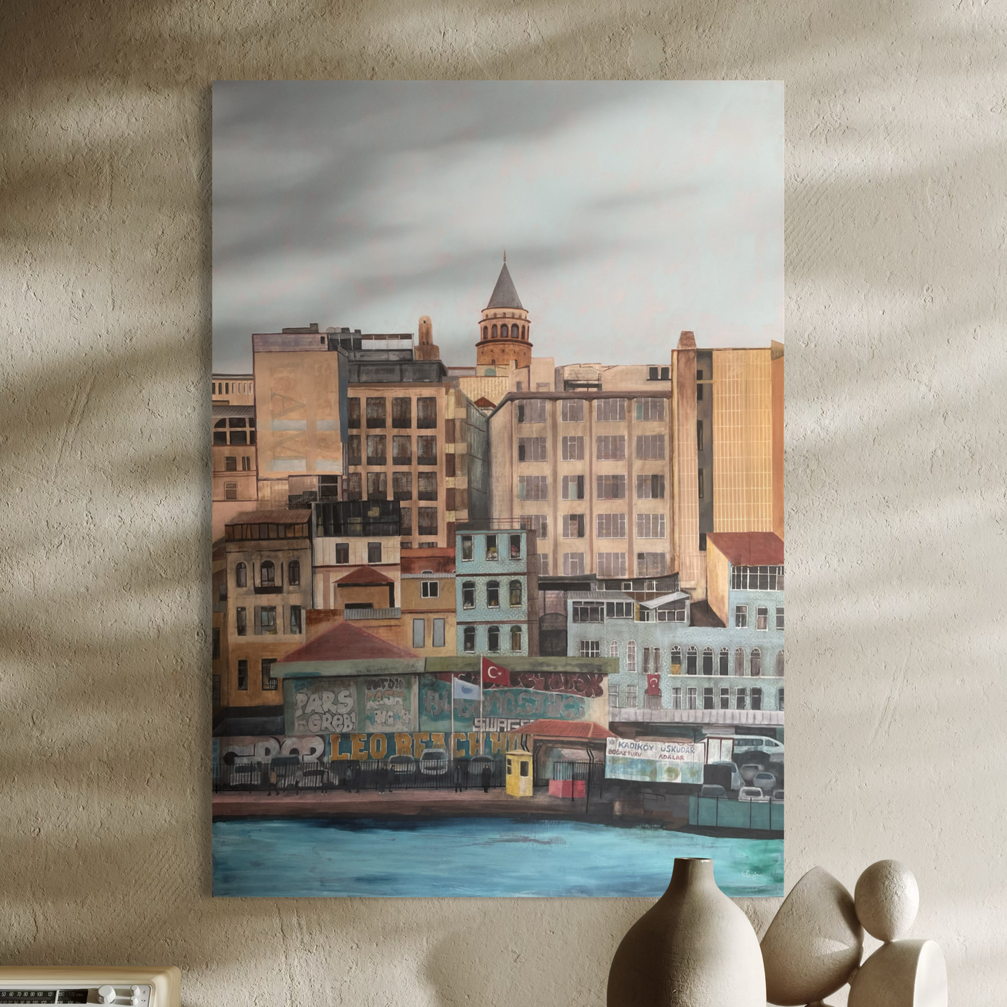 Karaköy View | Istanbul Series | Original Mixed Media Artwork